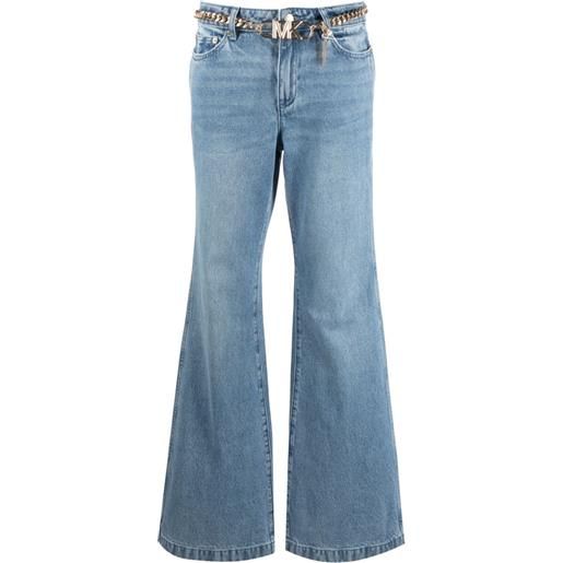 Michael Michael Kors jeans svasati con cintura - blu