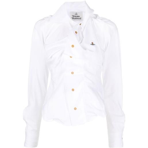 Vivienne Westwood camicia con logo orb - bianco