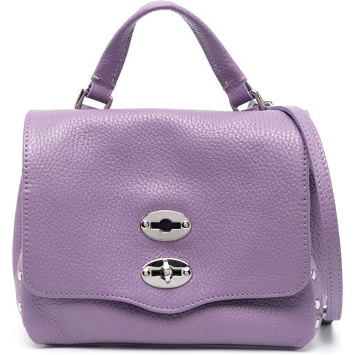 Zanellato borsa tote postina in pelle media - viola