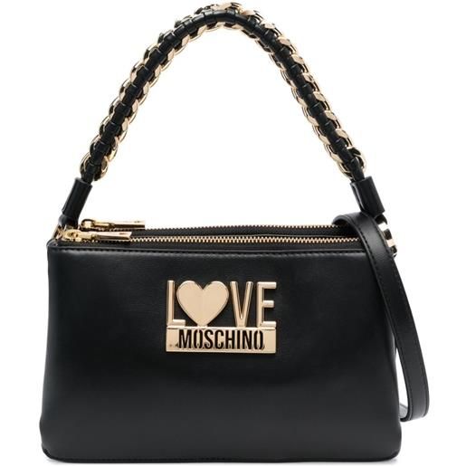 Love Moschino logo-plaque crossbody bag - nero
