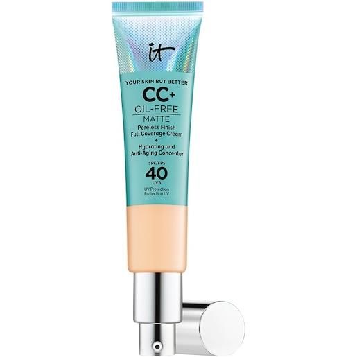 it Cosmetics cura del viso cura idratante your skin but bettercc+ oil free matte cream spf 40 medium