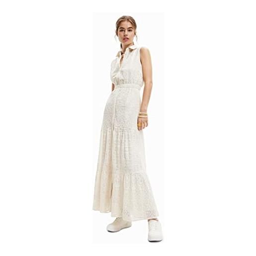 Desigual vest_moon 1001 dress, bianco, s donna