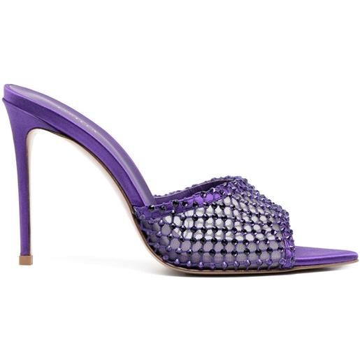 Le Silla sandali gilda con cristalli 110mm - viola