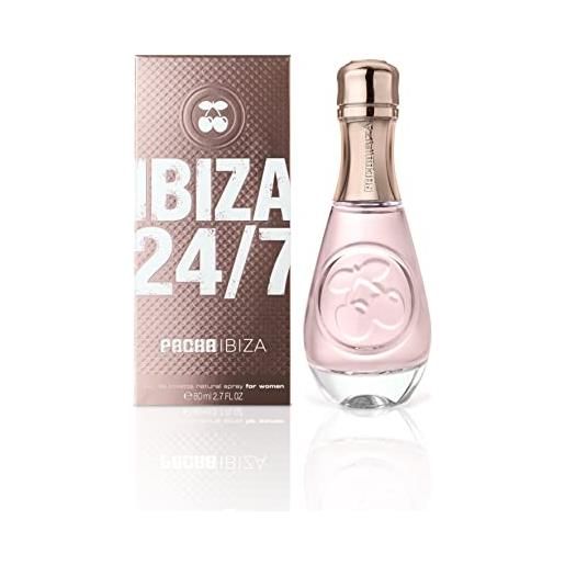 Pacha ibiza perfumes - ibiza 24/7, eau de toilette per donne, fragranza floreale d'agrumi ed orientale con bergamotto, mela verde, fresia, iris e vaniglia - 80 ml