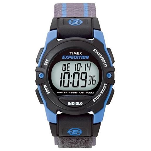 Timex expedition digitale, orologio con cronometro e sveglia, 33 mm, t49660