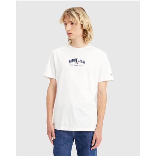 Tommy Hilfiger t-shirt varsity classic fit bianco uomo