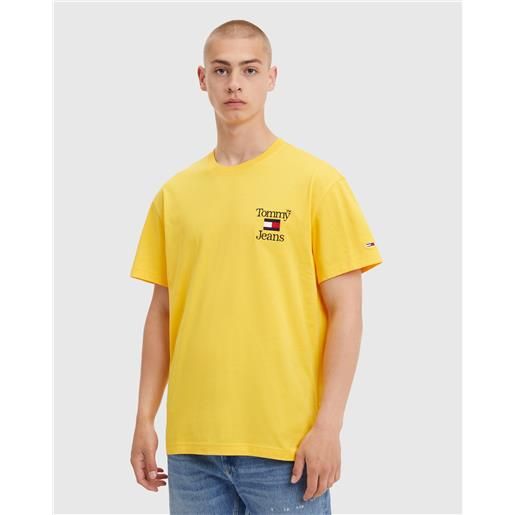 Tommy Hilfiger t-shirt relaxed logo giallo uomo