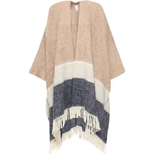 BRUNELLO CUCINELLI poncho in lana e alpaca