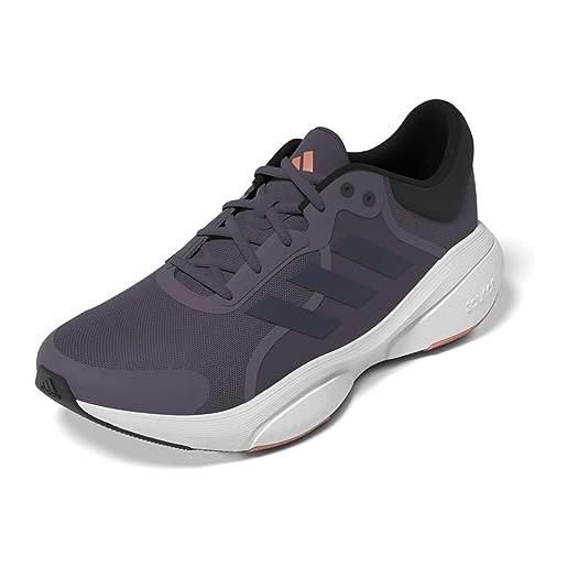 adidas response, shoes-low (non football) donna, pulse lime/zero met. /silver violet, 42 2/3 eu