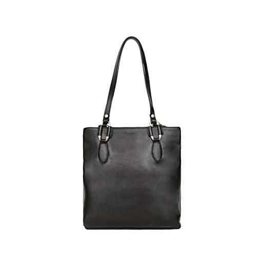 Hexagona bolso, borsa con manico lungo donna, nero, taille unique