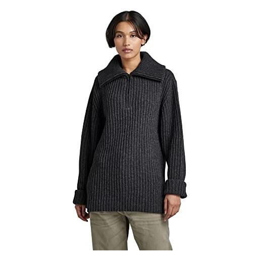 G-STAR RAW women's skipper loose knitted sweater, grigio (cloack htr d22121-d170-d518), m