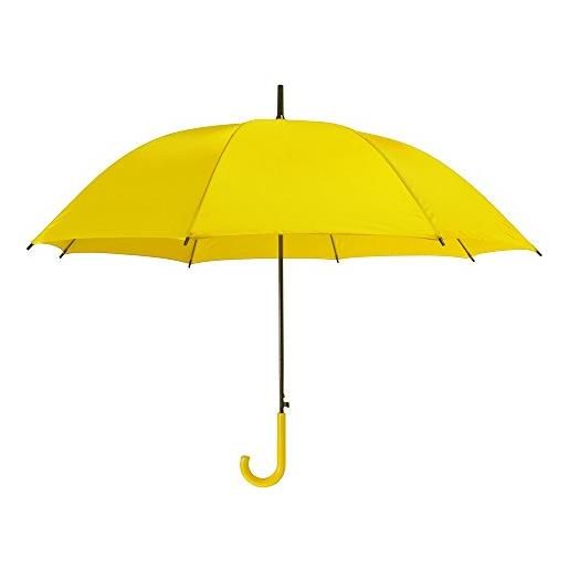 eBuyGB pack of 4 plastic crook handle bridal wedding umbrella ombrello classico, 107 cm, giallo (yellow)