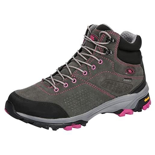 Brütting mount brady high, scarpe da trail running unisex-adulto, grigio/rosa, 38 eu