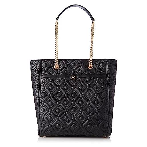 Michael Kors lg ns chain tote, borsa donna, black, unica