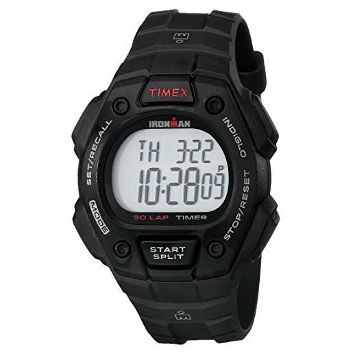 Timex t5k8229j - orologio da polso da uomo, resina, colore: nero
