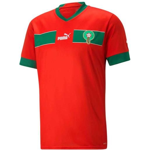 Puma morocco 22/23 short sleeve t-shirt home rosso s