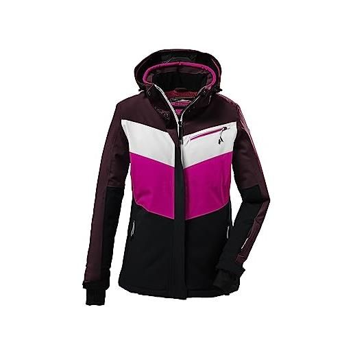Killtec women's giacca funzionale/giacca da sci con cappuccio staccabile con zip e paraneve ksw 253 wmn ski jckt, black blue, 40, 37583-000