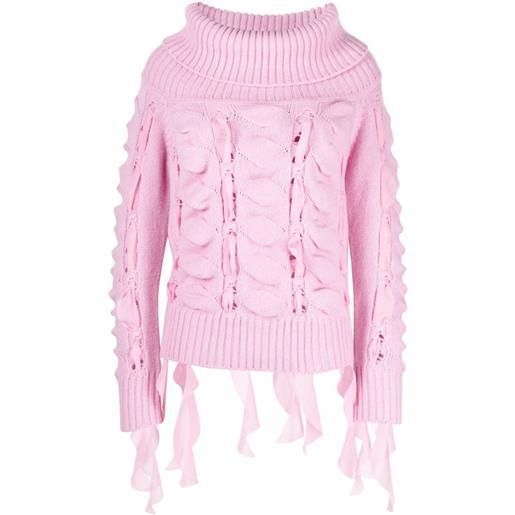 Blumarine maglione a collo alto - rosa
