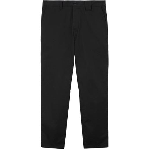 Burberry straight-leg cotton trousers - nero