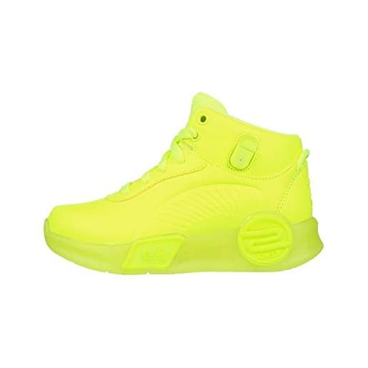Skechers s-lights remix, sneaker bambine e ragazze, trim sintetico giallo fluo, 35 eu
