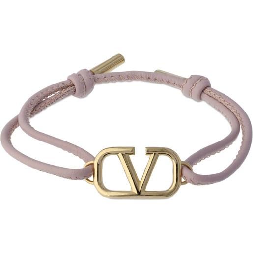 VALENTINO GARAVANI bracciale vlogo in pelle