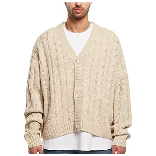 Urban Classics boxy cardigan felpe, oliva, xxl uomo