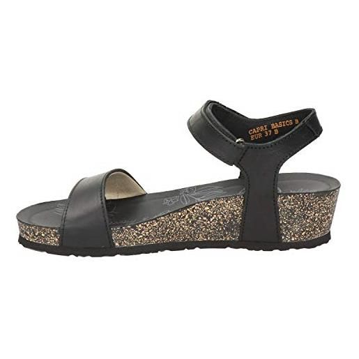 Panama Jack capri basics, sandali con cinturino alla caviglia donna, nero (negro b2), 36 eu