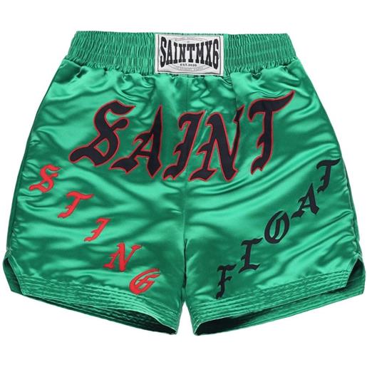 SAINT MXXXXXX shorts con stampa grafica - verde