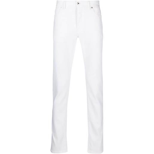 Brioni jeans slim a vita bassa - bianco