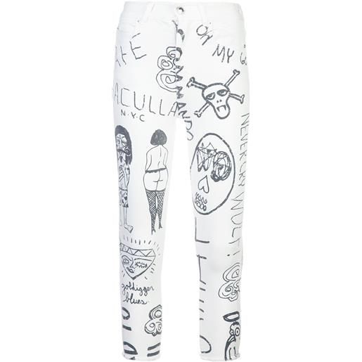 Haculla mindful doodles jeans - bianco