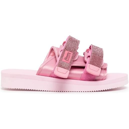 Blumarine sandali slides con strass Blumarine x suicoke - rosa