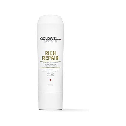Goldwell dualsenses rich repair, balsamo per capelli secchi o danneggiati, 200ml