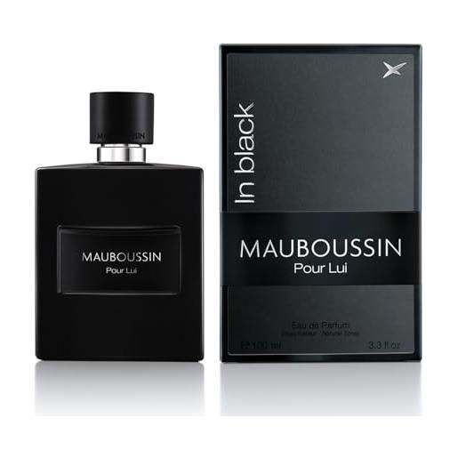 Mauboussin - eau de parfum uomo - pour lui in black - fragranza silvestre e orientale - 100ml