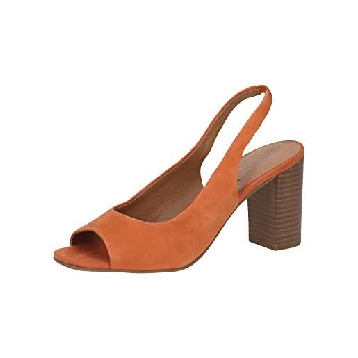 CAPRICE 9-9-28304-20, sandalo tacco donna, arancione (664), 38 eu