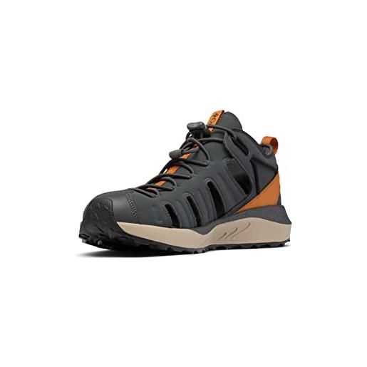 Columbia trailstorm h20 sandali da trekking impermeabili da uomo, grigio (dark grey x caramel), 44 eu