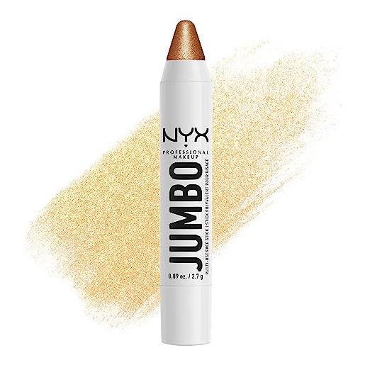Nyx professional makeup matita viso illuminante multi-uso, texture cremosa, con olio di jojoba e finish brillante, jumbo highlighter stick, tonalità: apple pie