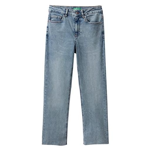 United Colors of Benetton pantalone 4orhde010 jeans, nero denim 800, 27 donna