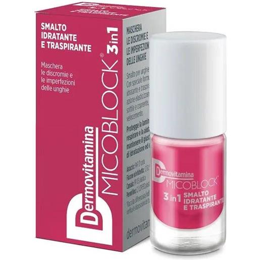 Dermovitamina micoblock smalto 3in1 base top coat rosa 5ml Dermovitamina
