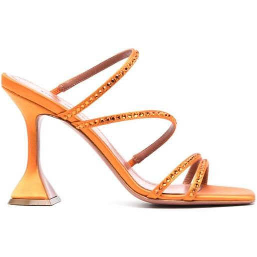 Amina Muaddi sandali naima 105mm con decorazione - arancione