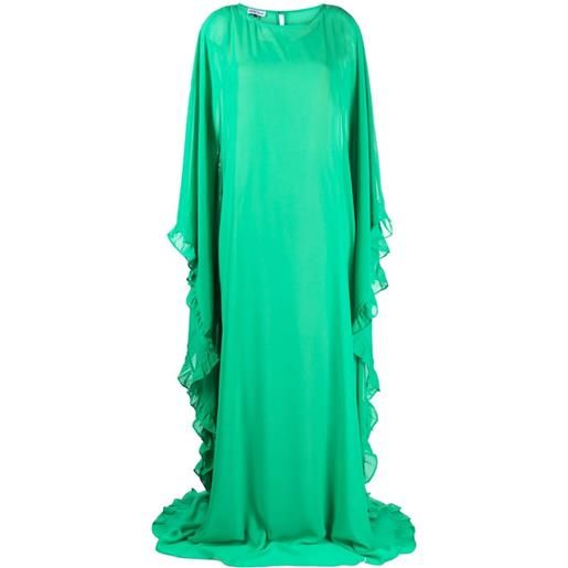 Rayane Bacha abito semi trasparente tula - verde