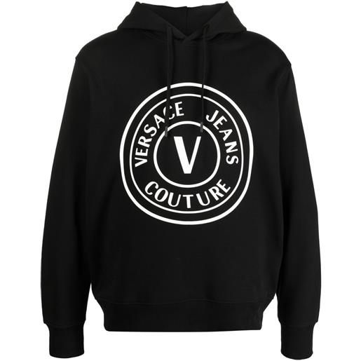 Versace Jeans Couture felpa con cappuccio - nero