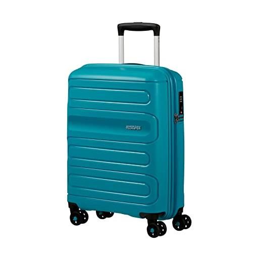American Tourister sunside, bagaglio a mano unisex adulto, turchese (totally teal), s 55 cm - 35 l