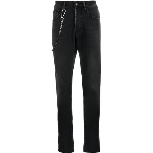Sartoria Tramarossa jeans slim con dettaglio a catena - nero