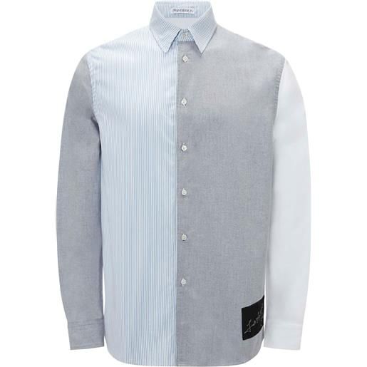 JW Anderson camicia con design patchwork - blu