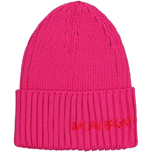 RUSLAN BAGINSKIY cappello beanie in lana con ricamo logo