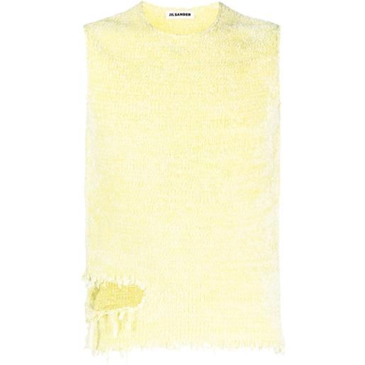 Jil Sander top con effetto vissuto - giallo