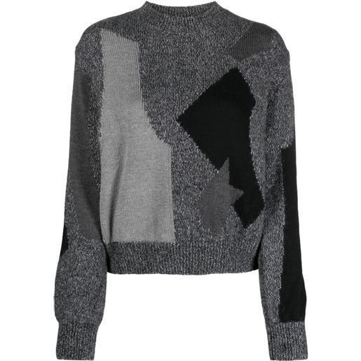 Moschino maglione con design color-block - grigio