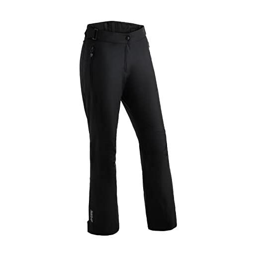 maier sports, pantaloni da sci donna resi 2, nero (black), 