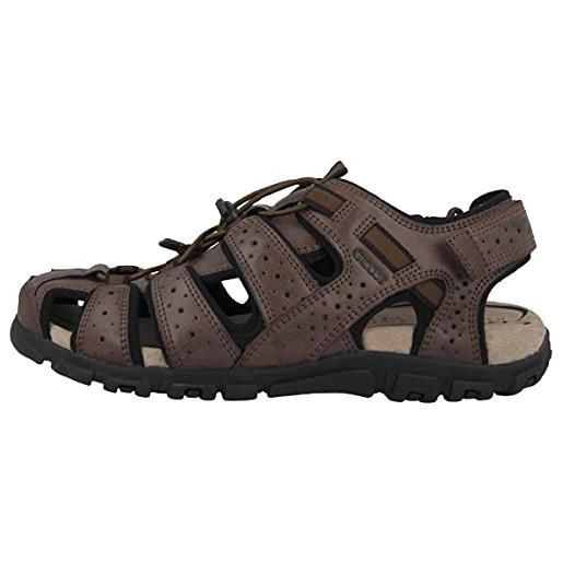 Geox uomo sandal strada b, sandali uomo, beige nero taupe black, 39 eu