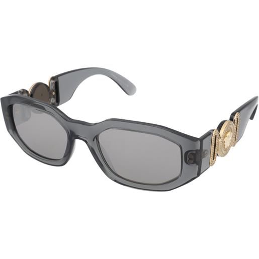 Versace ve4361 311/6g | occhiali da sole graduati o non graduati | prova online | unisex | plastica | ovali / ellittici | grigio, trasparente | adrialenti